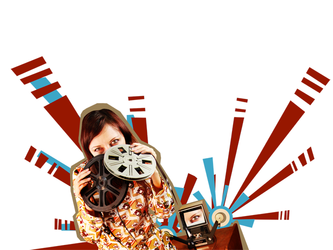 image rétro super 8 graphisme video