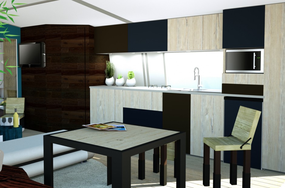 Design d'espace 3D cuisine - riberaigua 1